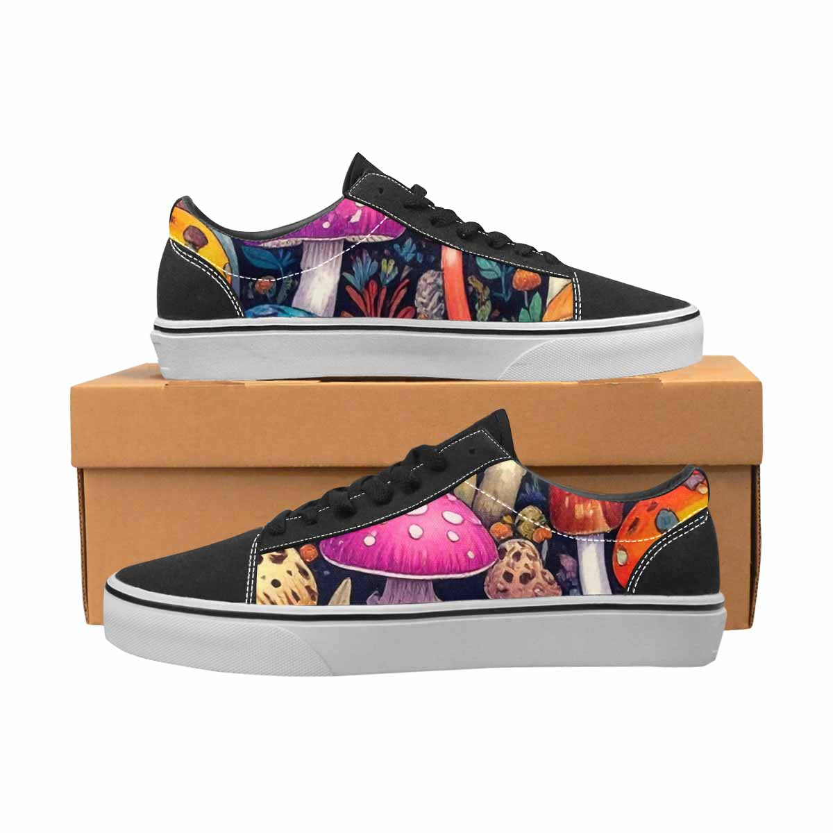 WOMEN'S Mushrooms Lace-Up Canvas Dreamcore Custom Shoes