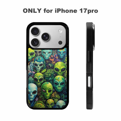 iPhone 17 Pro Case — Aliens Pattern Hundreds Of Sma Alien, Custom Made Phone Cover