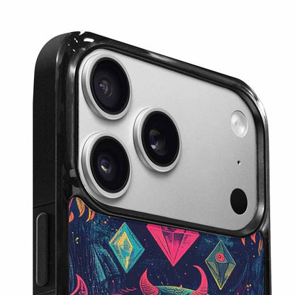 iPhone 17 Pro Case — Neon Monsters Diamond Original Art, Custom Designed Case Cover
