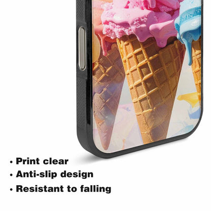 iPhone 16 Pro Case — Collage Of Overlapping Waffle Cone Icecream, Custom Designed Case Cover