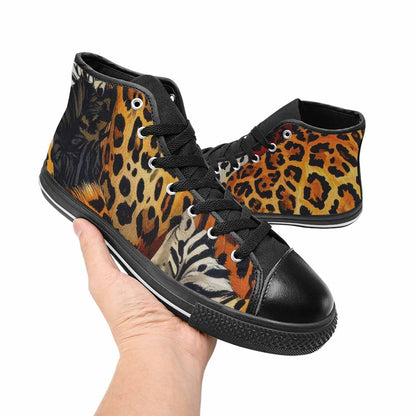 WOMEN'S Animal Print High Top Canvas Cottagecore Custom Shoes