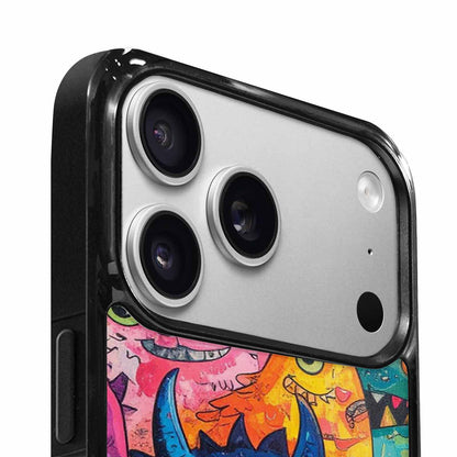 iPhone 17 Pro Case — Seamless Repeating Pattern Of Overlapping Cartoon, Custom Phone Case
