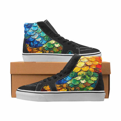 WOMEN'S Reptile Full Color High Top Canvas Bold Print Vivid All Over Print Shoes