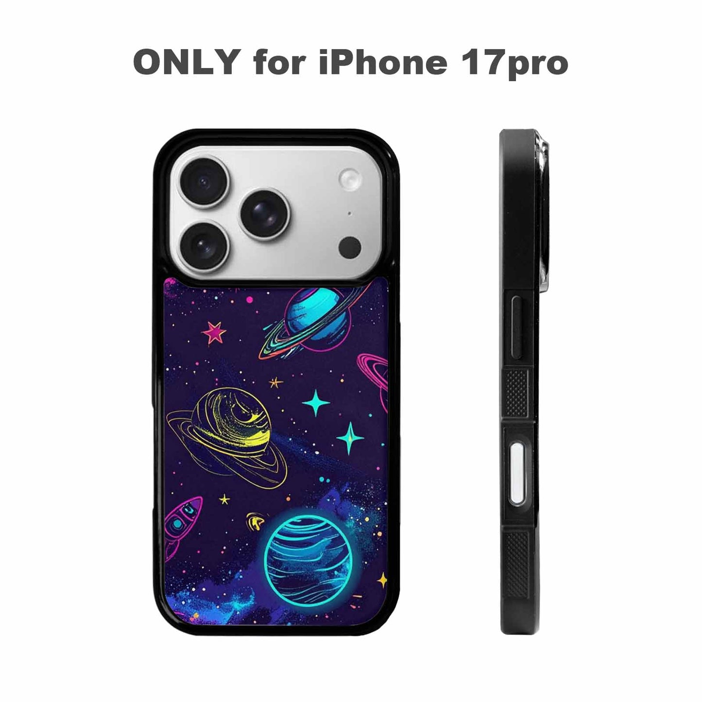 iPhone 17 Pro Case — Space Galaxy Astronaut Pattern Planets Galaxy, Custom Designed Case Cover