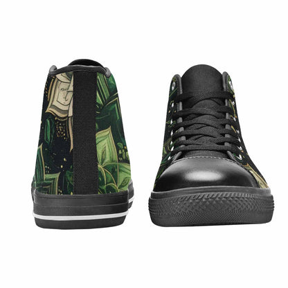 MEN'S Mandala High Top Canvas Neon Fantasy Custom Shoes