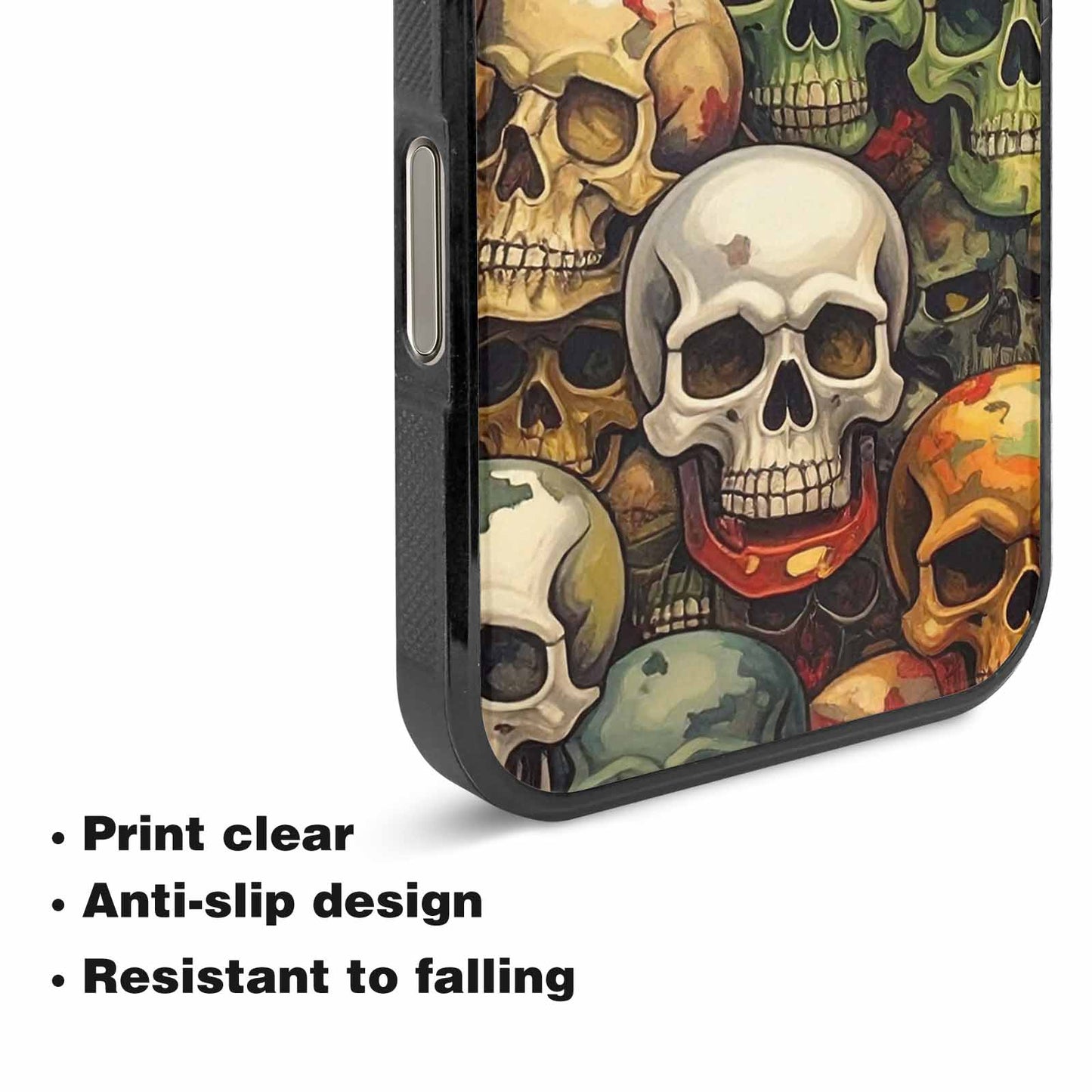 iPhone 16 Pro Max Case — Skulls Pattern Hundreds Of Sma, Personalized Phone Case