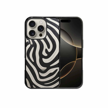 iPhone 16 Pro Case — Modern Zebra Stripe Solid Print Crisp, Custom Phone Case