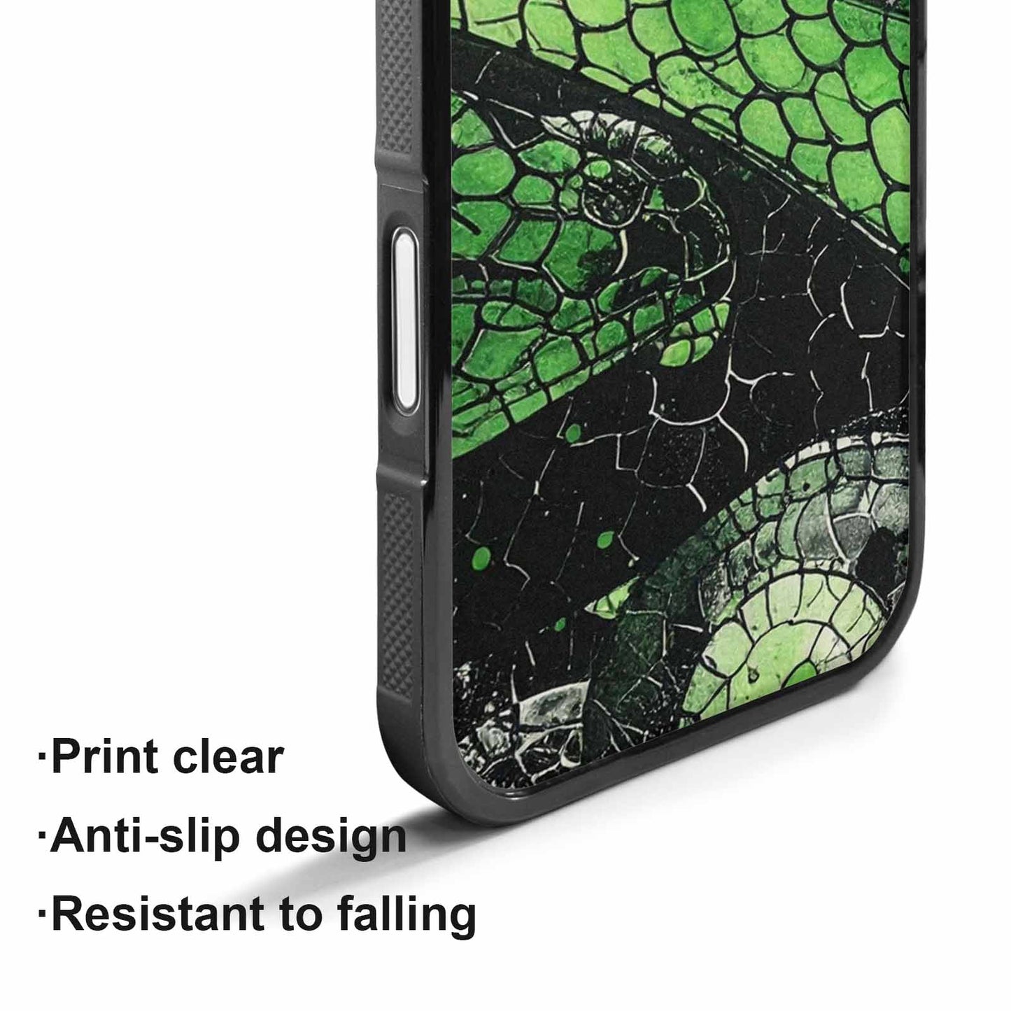 iPhone 17 Case — Black &amp; Green Ink Original Art, Original Design Phone Case