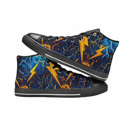 WOMEN'S Lightning Bolt High Top Canvas Aesthetic Custom Sneakers