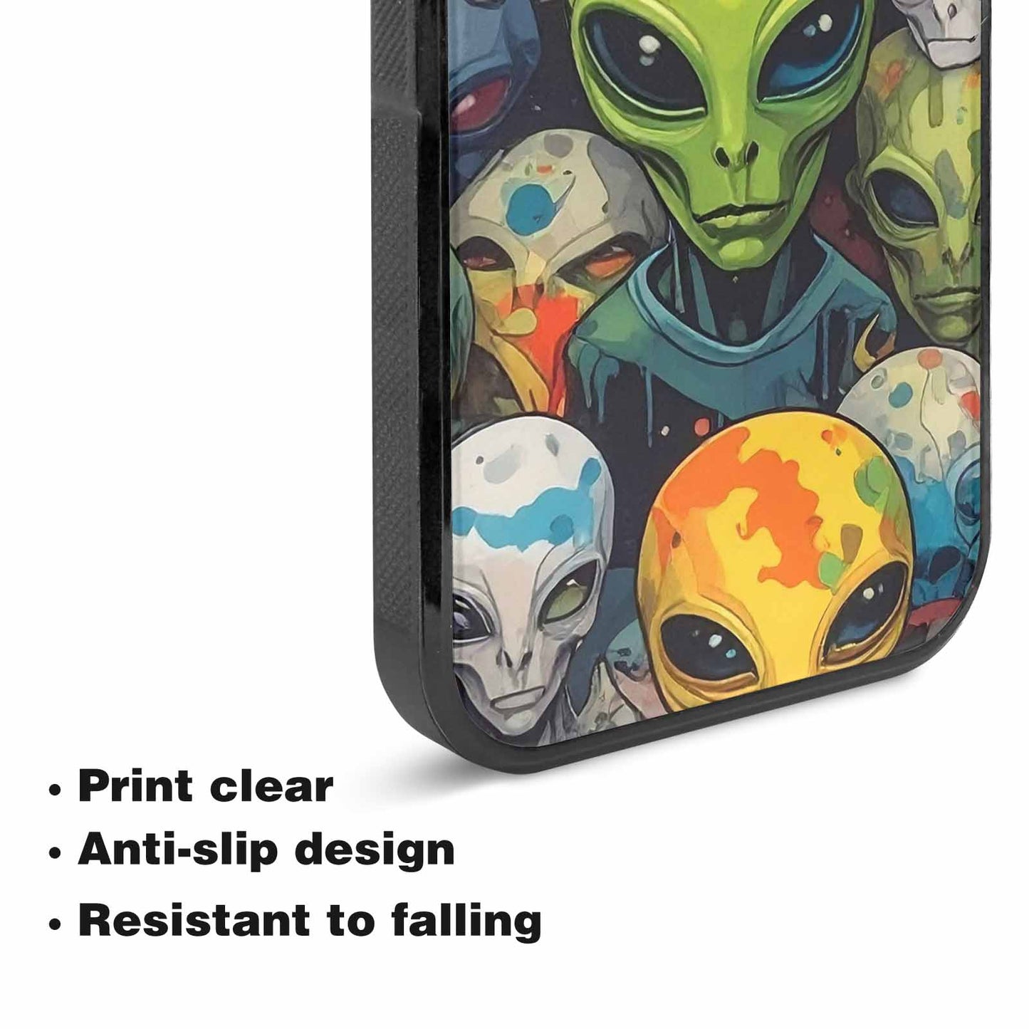 iPhone 15 Plus Case — Aliens Camo Aliens Pattern Hundreds Of, Custom Designed Case Cover