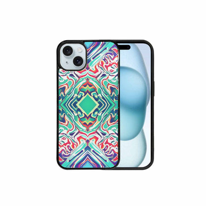 iPhone 15 Plus Case — Holographic Tribal Blaze, Custom Printed Phone Case