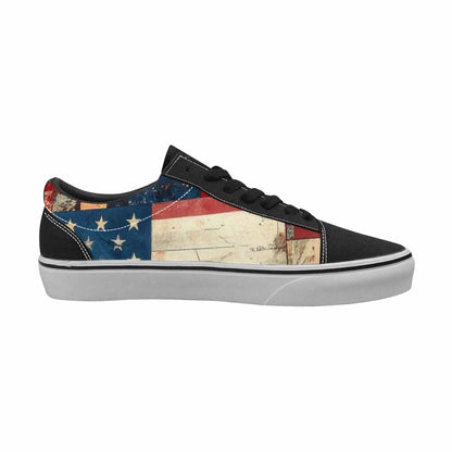 MEN'S American Flag Stars Canvas Lace-Up Grunge Custom Shoes