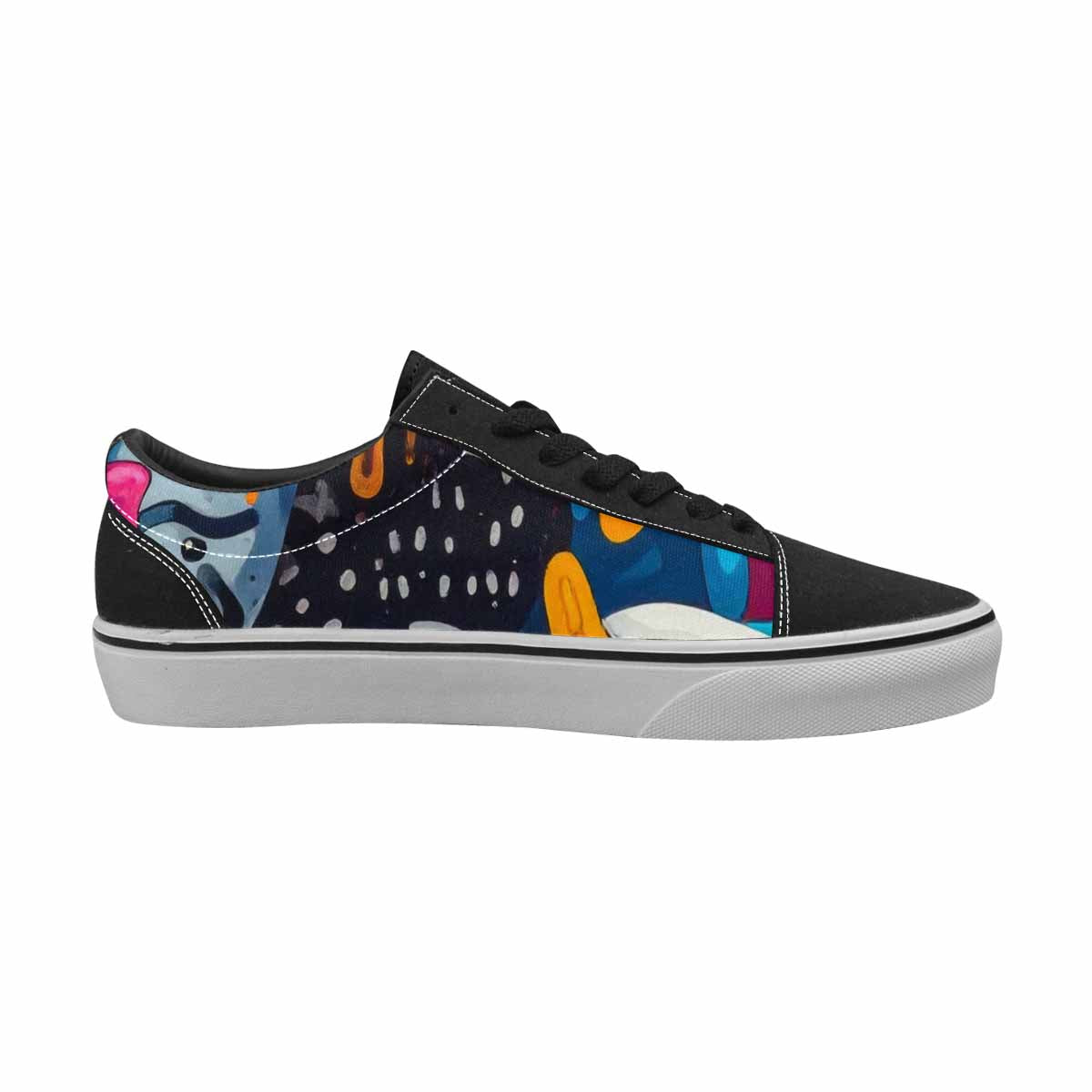WOMEN'S Melting Aliens Lace-Up Canvas Vivid Custom Sneakers
