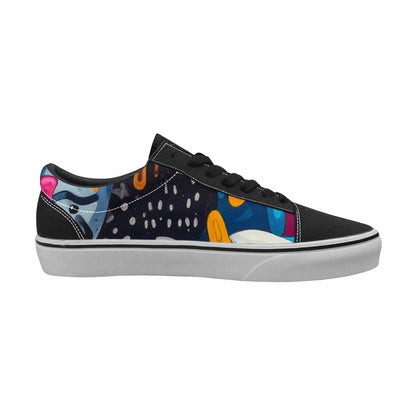 WOMEN'S Melting Aliens Lace-Up Canvas Vivid Custom Sneakers