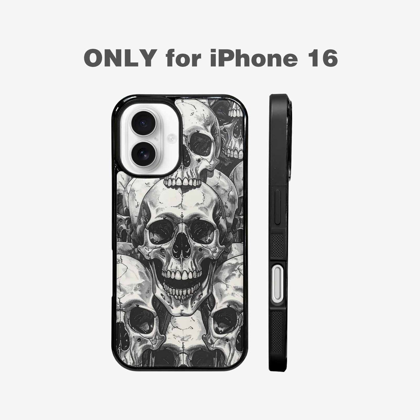 iPhone 16 Case — Tessellated Human Skulls Custom, Unique Phone Case Design