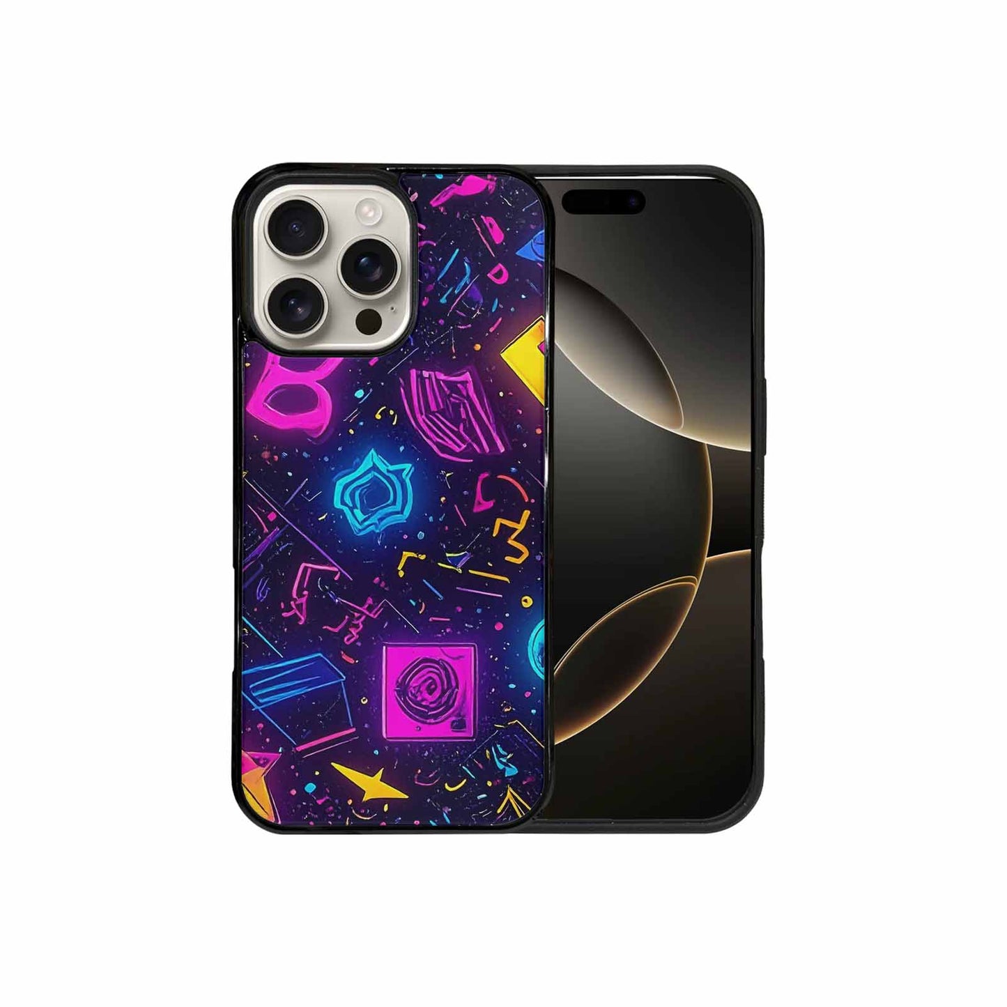 iPhone 16 Pro Max Case — 80s Retro Motif 80s Retro Motifs, Custom Art Phone Cover