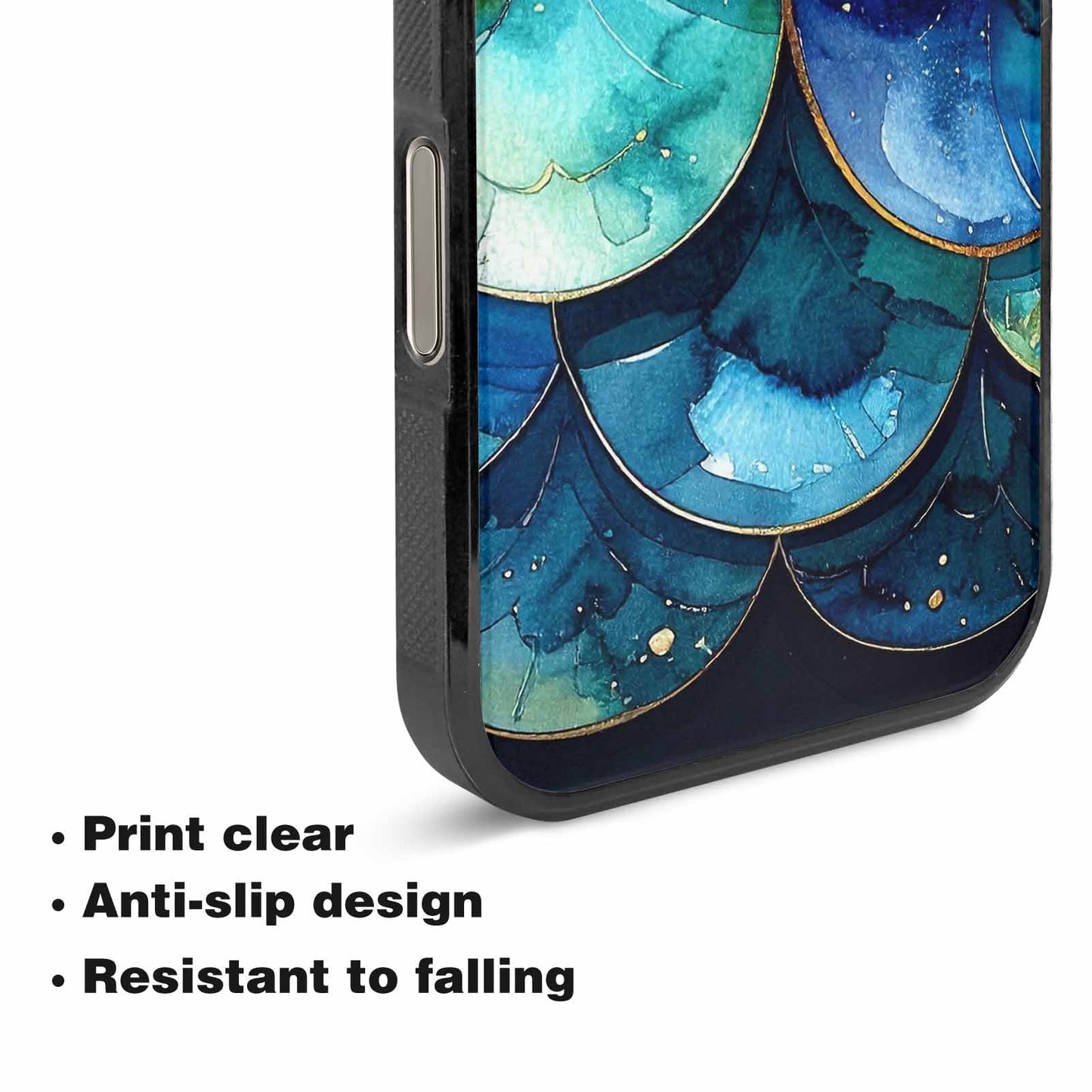 iPhone 16 Pro Max Case — Mermaid Scale Art Pattern, Personalized Phone Case