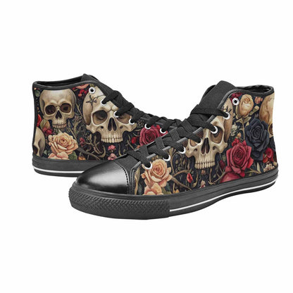 MEN'S Skulls - Roses High Top Canvas Y2K Shoes