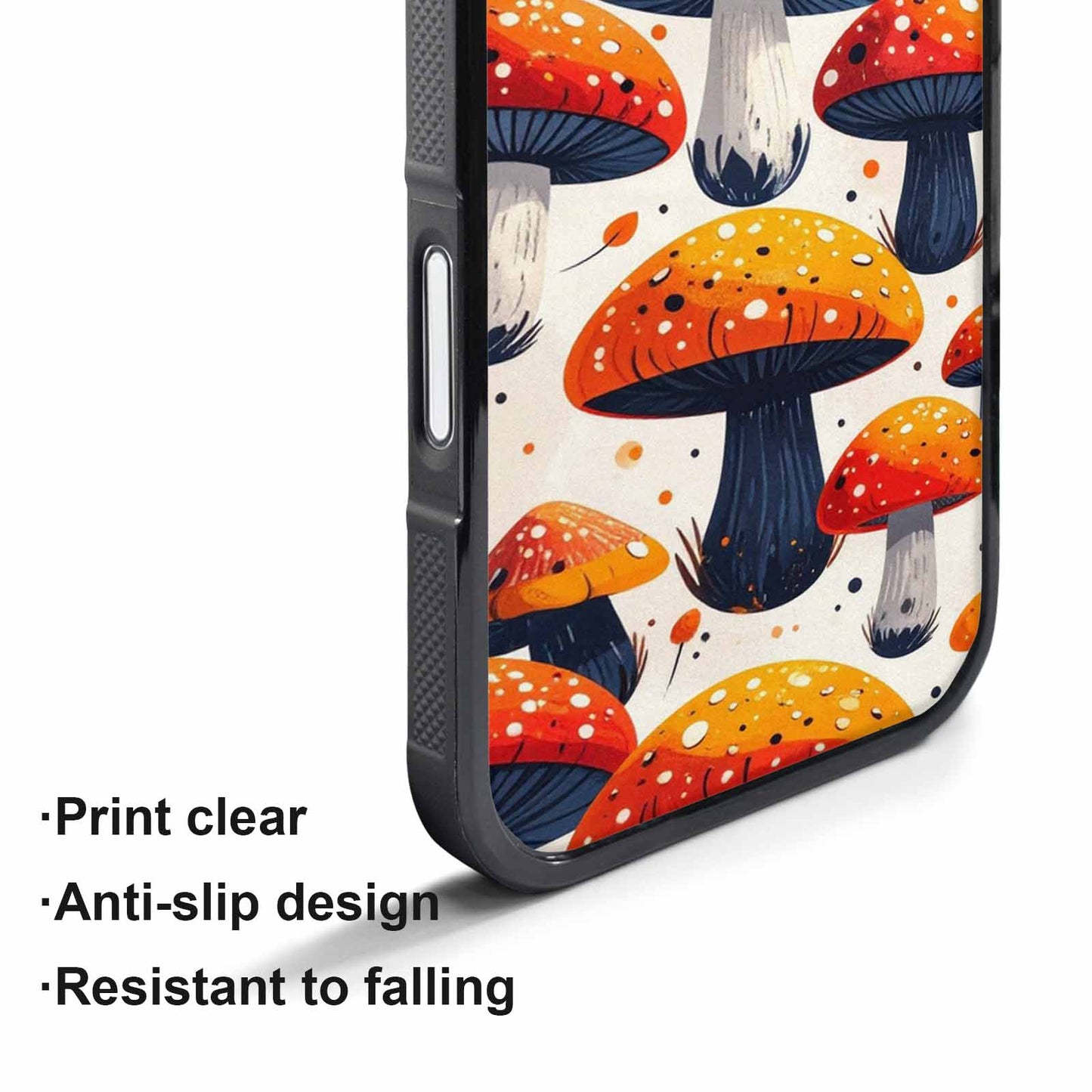 iPhone 17 Pro Case — Vivid Winter Mushroom Seamless Cartoon Cute, Custom Printed Phone Case