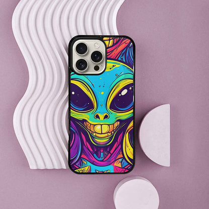 iPhone 16 Pro Max Case — Alien Ufo Cartoon, Custom Phone Case