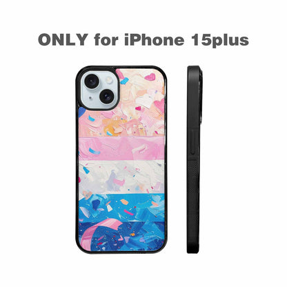 iPhone 15 Plus Case — Transgender Pride Flag Trans Pride Flag, Custom Printed Phone Case