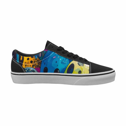 WOMEN'S Melting Aliens Lace-Up Canvas Neon Fantasy Custom Shoes