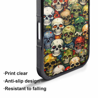 iPhone 17 Pro Case — Skulls Pattern Hundreds Of Sma Gothic, Custom Made Phone Cover