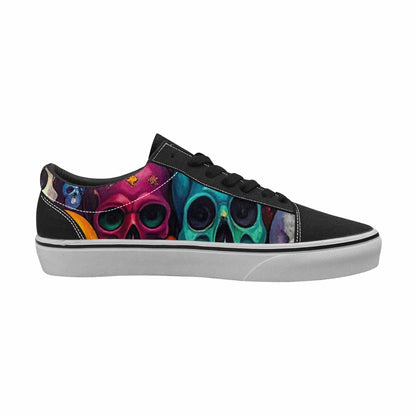 WOMEN'S Skulls (general) Skulls Lace-Up Canvas Dark Academia Custom Sneakers
