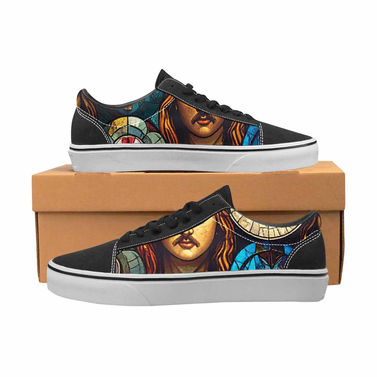 WOMEN'S Jesus Face Small Canvas Lace-Up Cottagecore Shoes