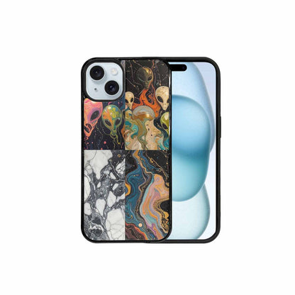 iPhone 15 Plus Case — Aliens Marblealiens Pattern Onb, Custom Art Phone Cover