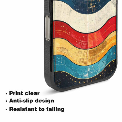 iPhone 16 Pro Case — Retro Wave Scallop Stripe Small Lma, Original Design Phone Case