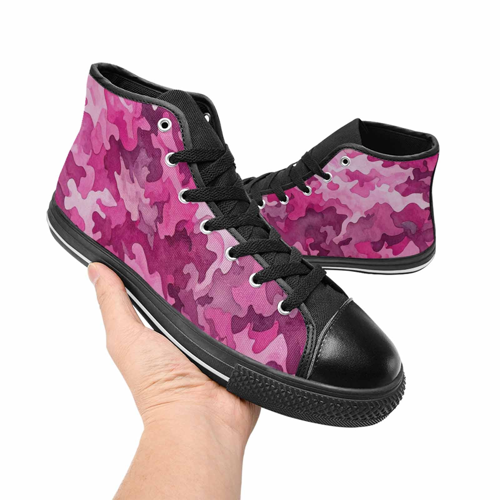 WOMEN'S Military Camouflage Blotch High Top Canvas Dreamcore Custom Shoes
