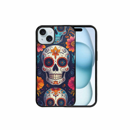 iPhone 15 Plus Case — Day Of Dead Sugar Skull Custom, Custom Print Case Cover