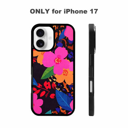 iPhone 17 Case — Leopard Print Floral Seamless Animal Print, Custom Art Phone Cover