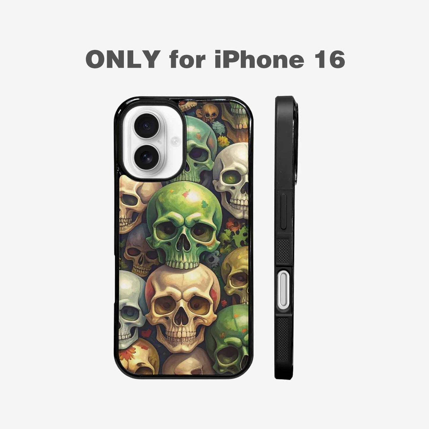 iPhone 16 Case — Skulls Camoskulls Pattern Hu E3k, Custom Art Phone Cover