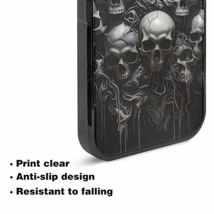 iPhone 15 Plus Case — Grey Dark Black And Grey Tones, Custom Made Phone Cover