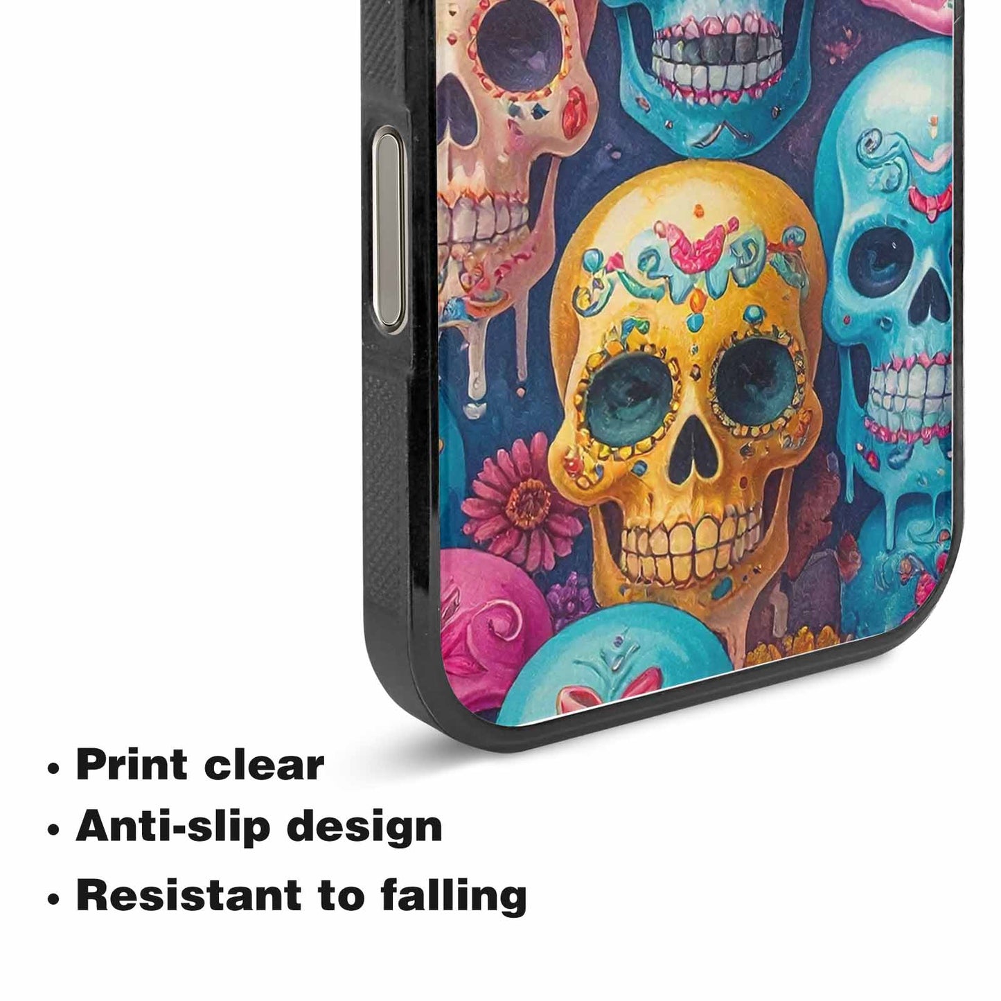 iPhone 15 Pro Max Case — Sugar Skullsmelting Sugar Skulls, Custom Printed Phone Case