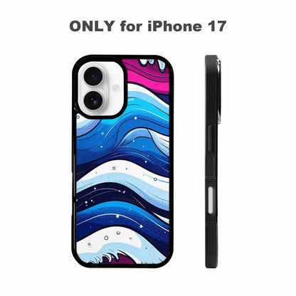iPhone 17 Case — Glossy Winter Wave Cartoon Cute, Custom Art Phone Cover