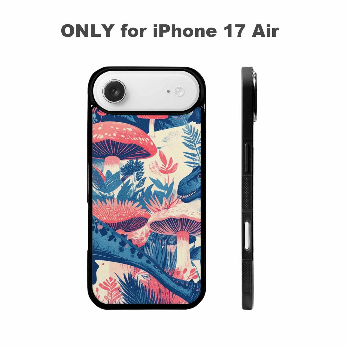 iPhone 17 Air Case — Vintage Dinosaurs Mushroom Retro Vintage, Custom Print Case Cover