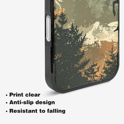 iPhone 16 Plus Case — Hunting Camouflage Pattern With Deer And, Custom Phone Case