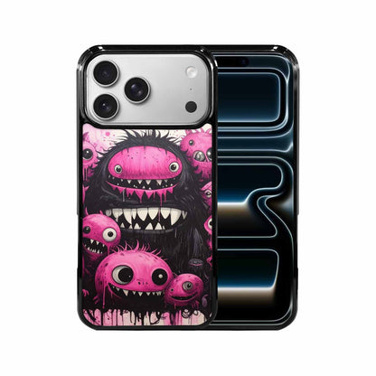 iPhone 17 Pro Max Case — Black &amp; Pink Ink Cartoon Cute, Original Design Phone Case
