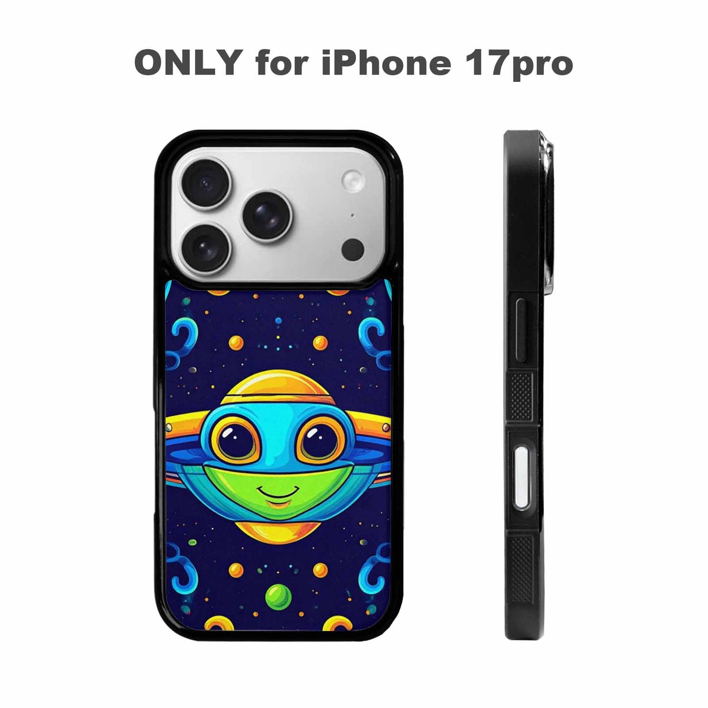 iPhone 17 Pro Case — Alien Ufo Cartoon Art Pattern Alien, Unique Phone Case Design
