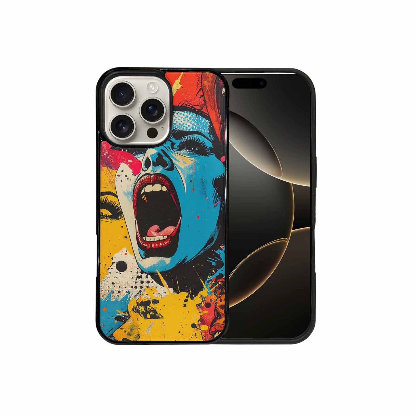 iPhone 16 Pro Max Case — Comic Book Scream Comic Book Scream, Custom Art Phone Cover