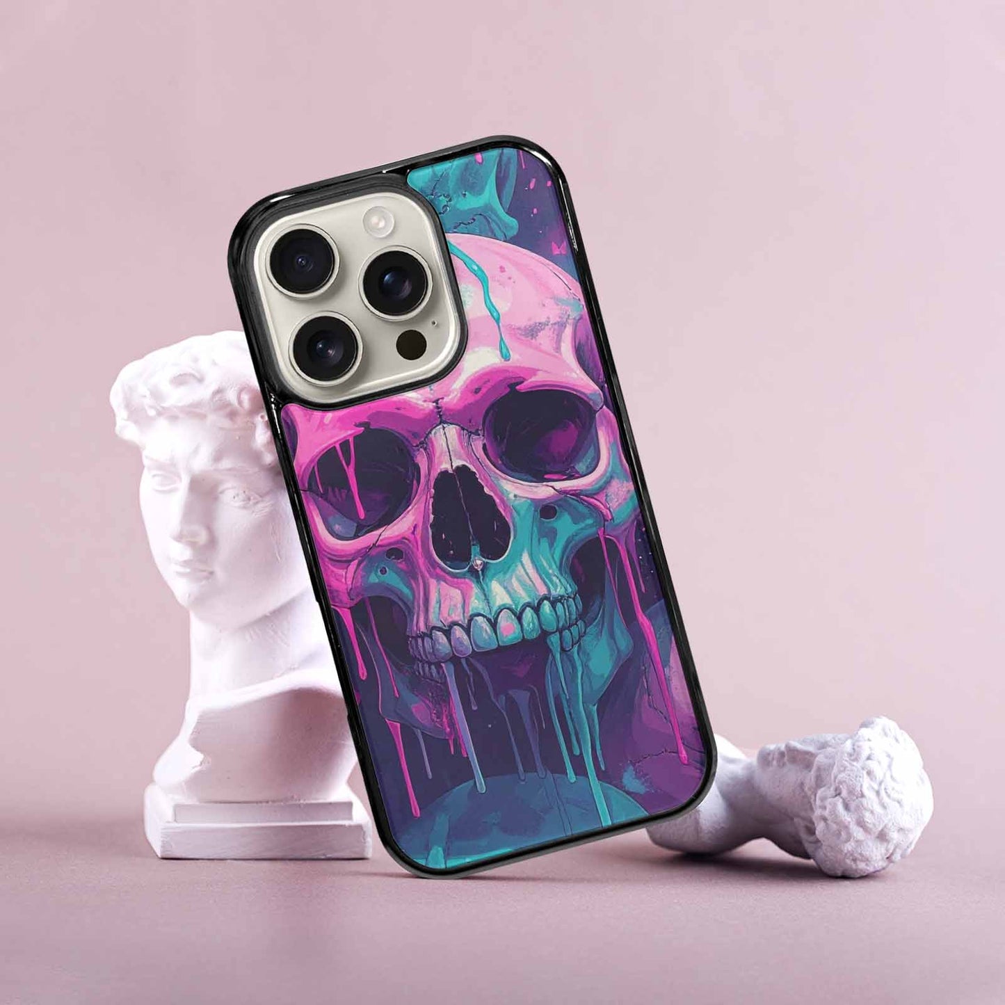 iPhone 16 Pro Case — 1000\'s Of Skulls Overlapping Each Other, Custom Art Phone Cover
