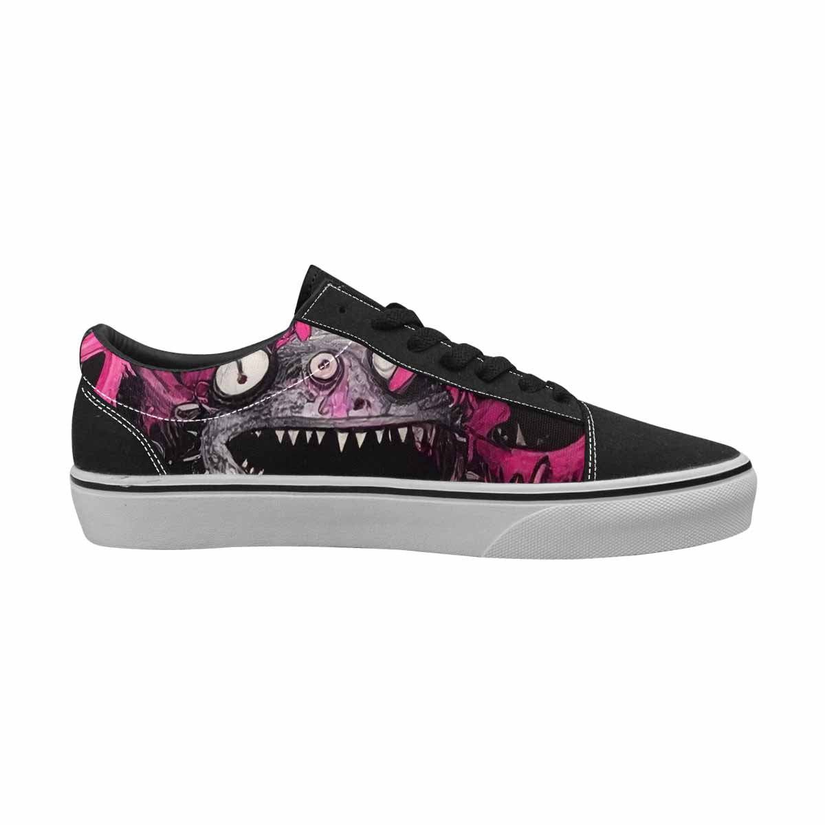 WOMEN'S Monsters (general) Lace-Up Canvas Melting Art Sneakers