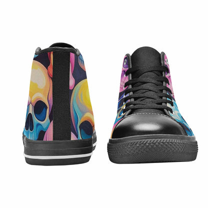 MEN'S Dripping Candy Skulls High Top Canvas Y2K Custom Shoes