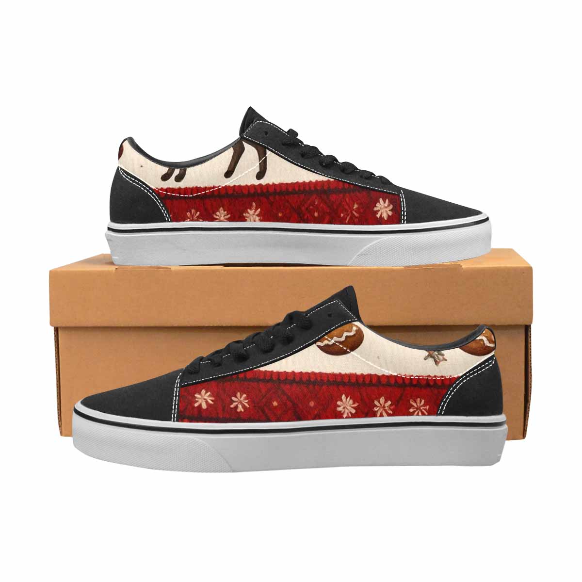 WOMEN'S Christmas Holly Snowflake Canvas Lace-Up Neon Fantasy Shoes