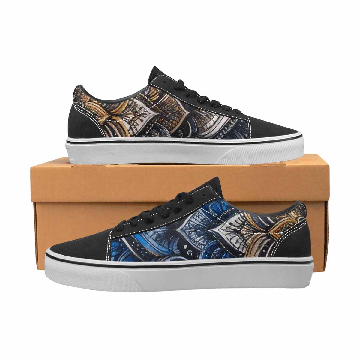 WOMEN'S Mandala Medallion Lace-Up Canvas Surreal Shoes
