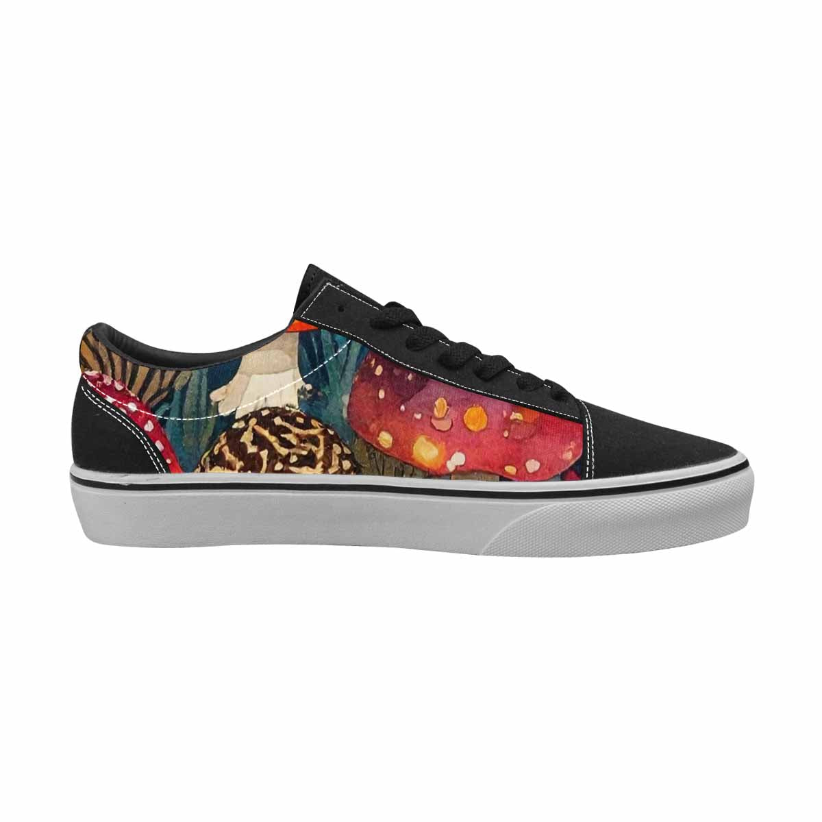 WOMEN'S Mushrooms Lace-Up Canvas Kaleidoscope Custom Sneakers
