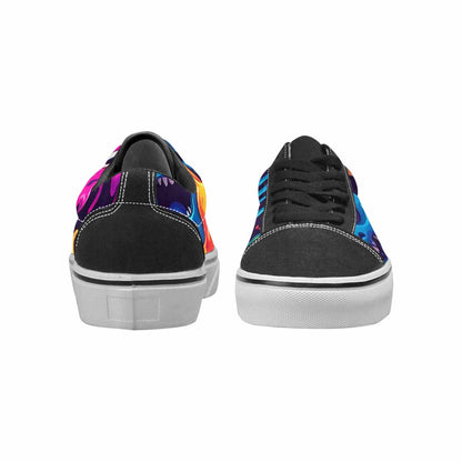 WOMEN'S Ice Cream Monsters  Lace-Up Canvas Vibrant Chaos Custom Sneakers